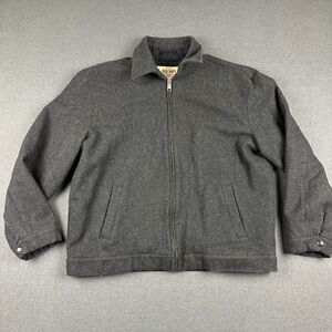 Old Navy Coat Mens Size XL Black‎ Full Zip Wool Blend Jacket Classic Winter